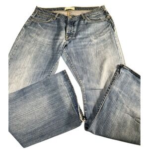 Paper Denim and cloth Jeans Mens 38x32 Blue Distressed Straight Leg Denim